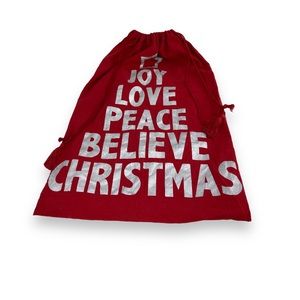 Large Santa Sack Christmas Bag Cotton Polyester Drawstring Bag for Gifts